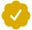 Golden verified checkmark badge